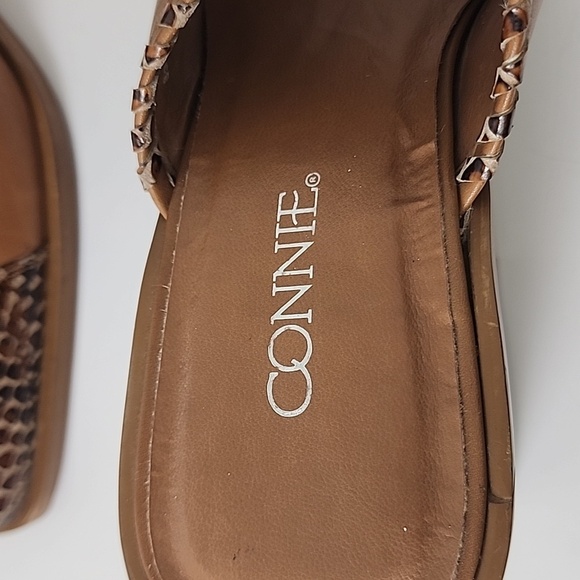 Women's Connie Stirrup Peach Caramel Leather Western Mules Clogs 7M - Picture 7 of 10